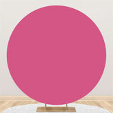 Rose Rot Solide Farbe Glücklich Geburtstag Kreis Hintergrund